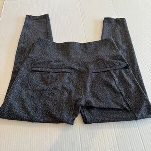 Athleta Delancey Textured Tight Legging Charcoal Grey Size M Zipper Back Pockets